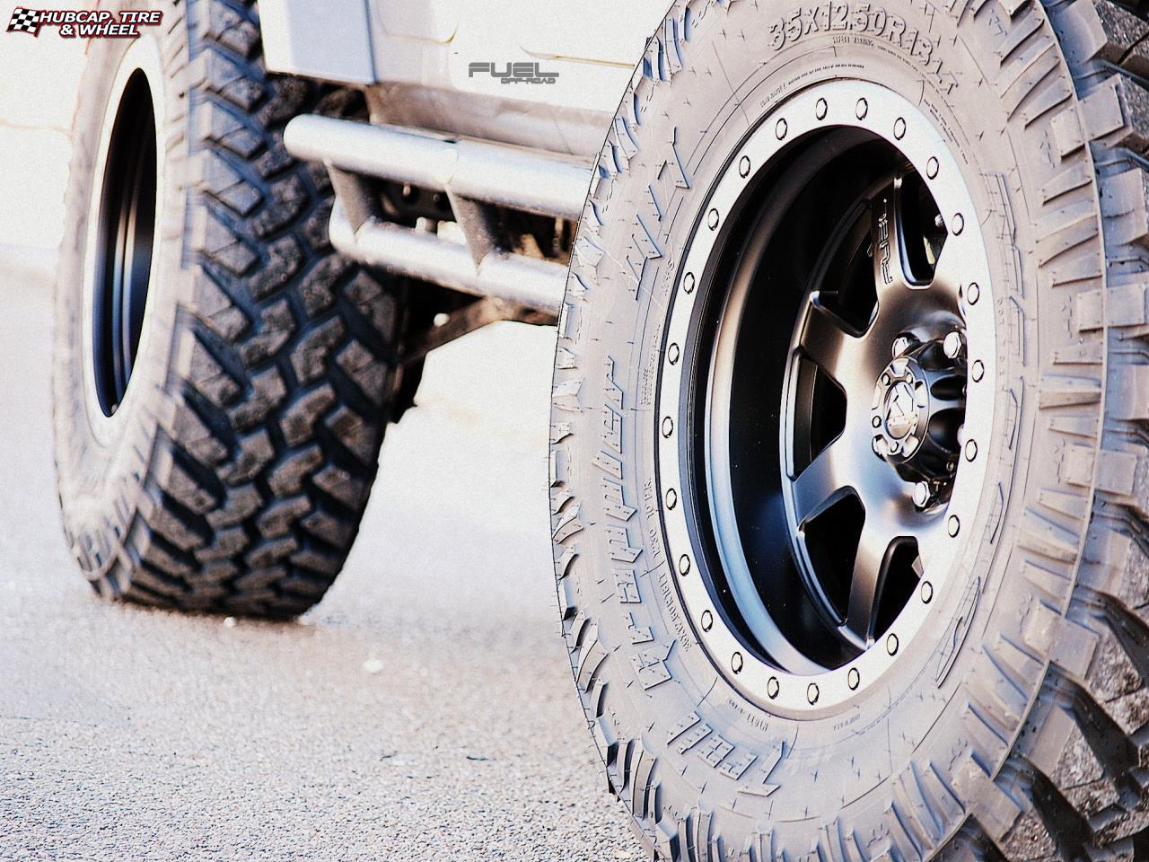 vehicle gallery/jeep wrangler fuel trophy d551 18X10  Matte Black w/ Anthracite Ring wheels and rims